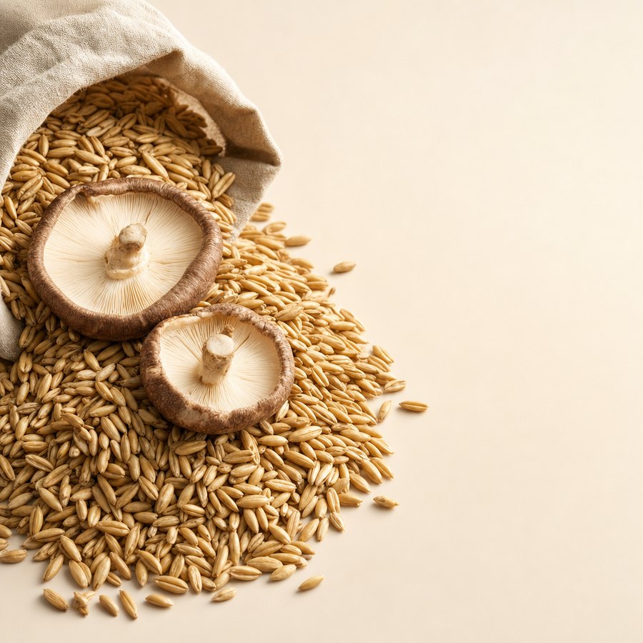 Oats and shiitake mushrooms, natural sources of beta-glucans