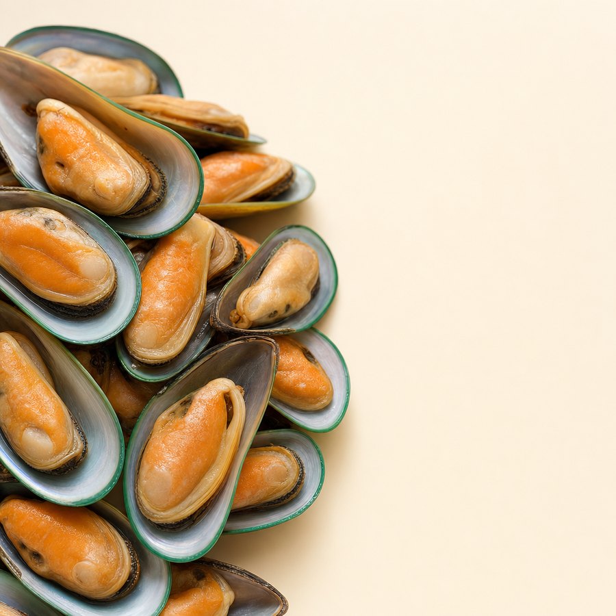 New Zealand green-lipped mussel shells
