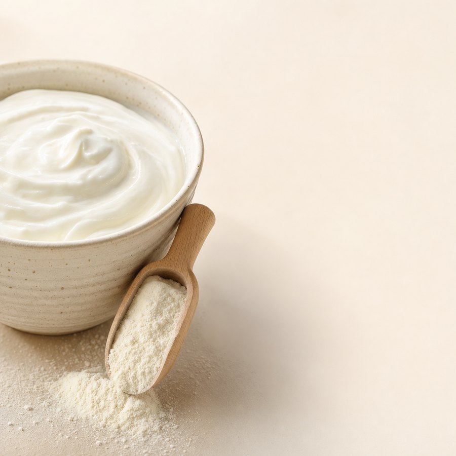 Cultured yogurt and probiotic powder